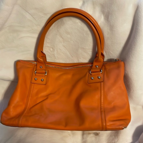 Kate Spade Orange Tompkins Square Billie Satchel Leather Bag - Picture 2 of 9